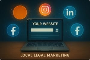 Omni Present Legal Marketing System Website as the Hub.