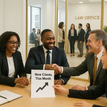 can AI help me find new clients for my law firm?