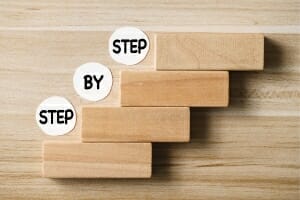 step by step